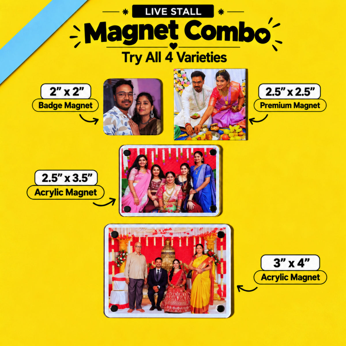 Live Magnet Stall Combo – 4 Popular Magnet Varieties